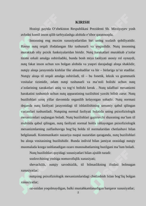 Dizartriya tasnifi va uning shakllari 2