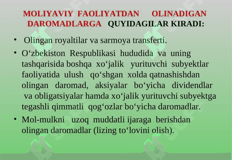 KORXONANING DAROMADI VA FOYDASI 8