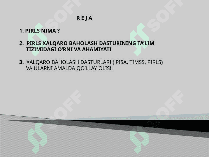 PIRLS xalqaro bahlosh               to’g’risida 2