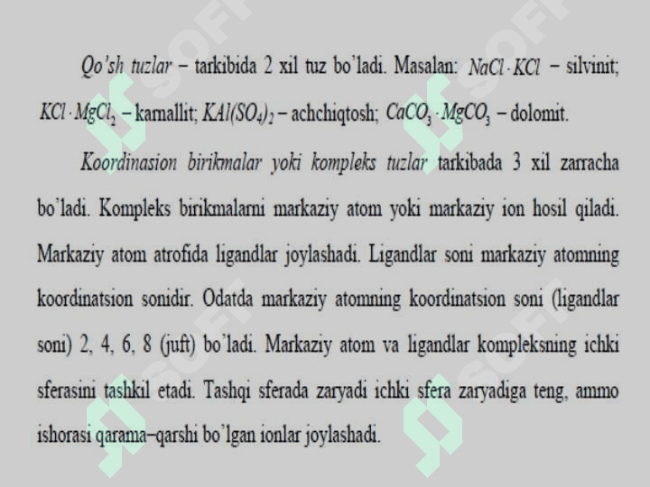 ATOM TUZILISHI ASOSIDA NOORGANIK MODDALARNING SINFLARI 8