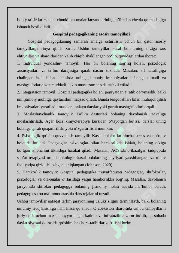Turli yo’nalishdagi ilmiy tadqiqotlarda gospital pedagogika muammolarini o’rganish 25 7