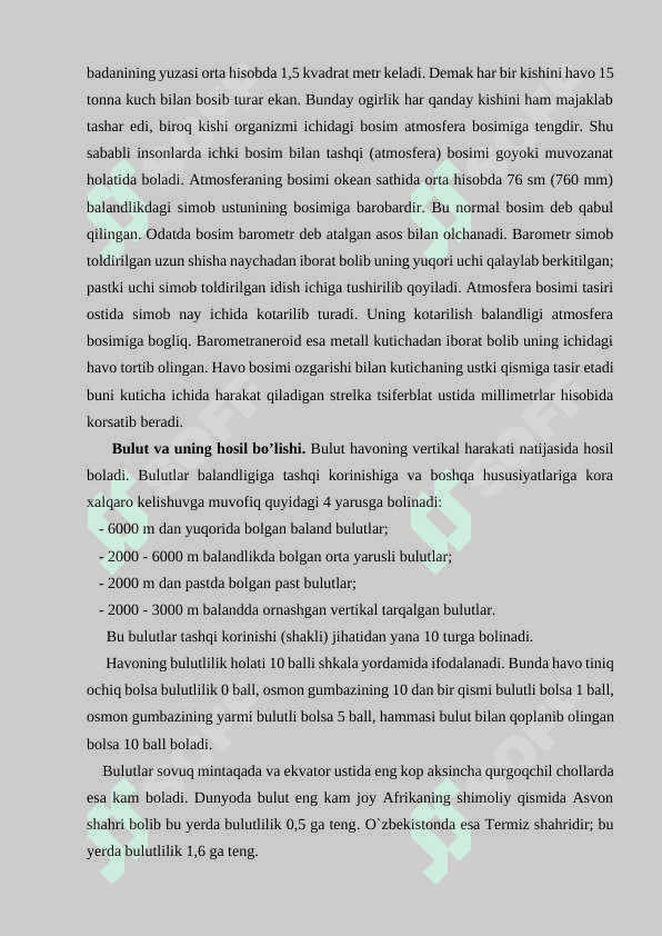 YERNING GEOGRAFIK QOBIQLARI. ATMOSFERA. BIOSFERA 3