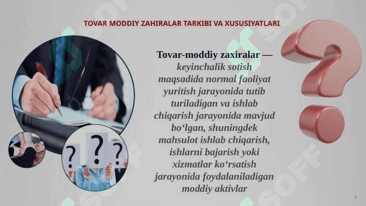 Byudjet  tashkilotlarida tovar moddiy zahiralar hisobi 3