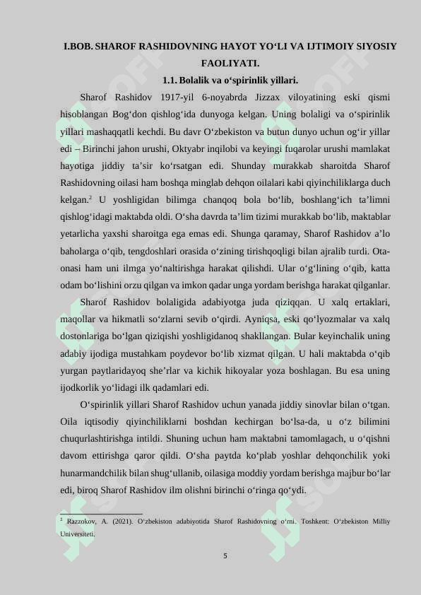 SH.RASHIDOV HAYOTI VA FAOLIYATI. 5