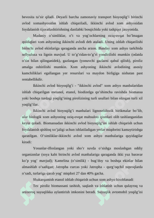 Biodizel yoqilg'isini ishlab chiqish 3