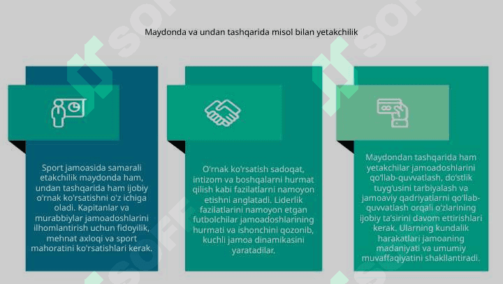 Sport jamoasidagi yetakchilik 5