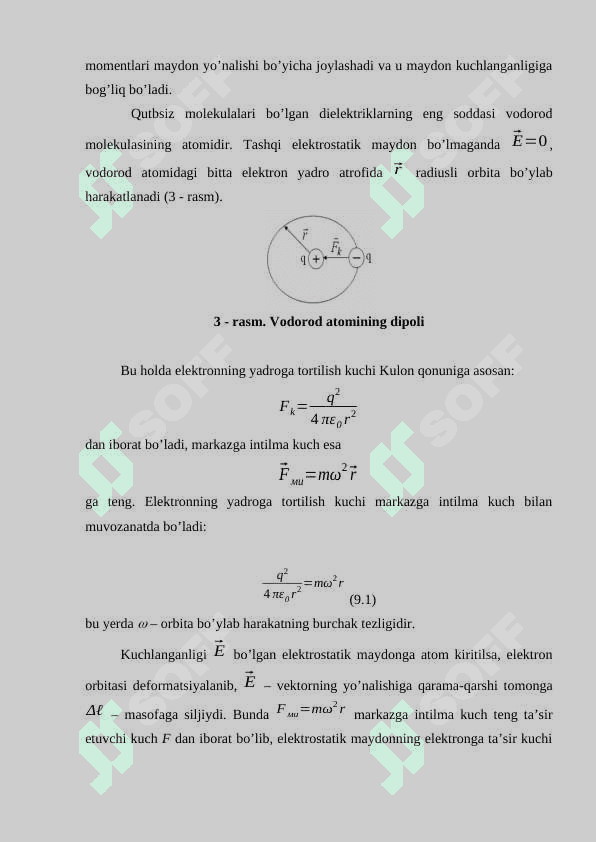 Dielektriklarning qutblanishi 4