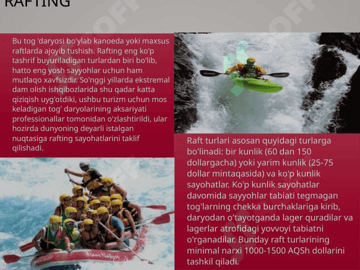 Mavzu: EKSTREMAL TURIZM 8