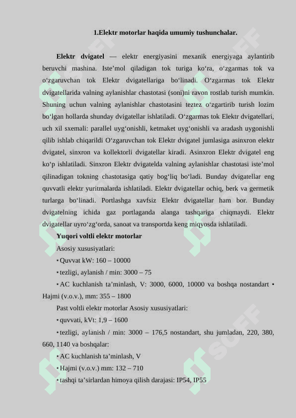 Elektr motorlar va generatorlar 2