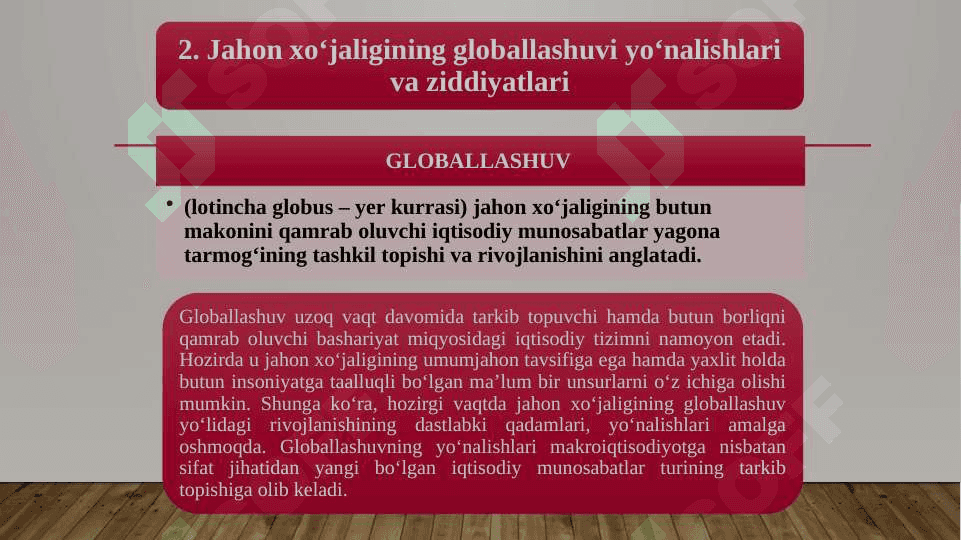 JAHON XO‘JALIGI VA UNING EVOLYUSIYASI 7