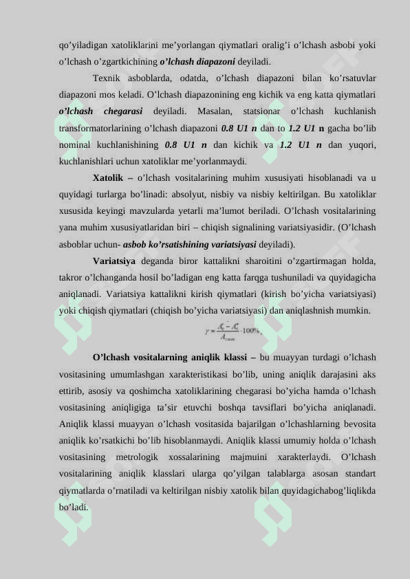Elеktr o’lchаsh vоsitаlаrining mеtrоlоgik xususiyatlаri 4