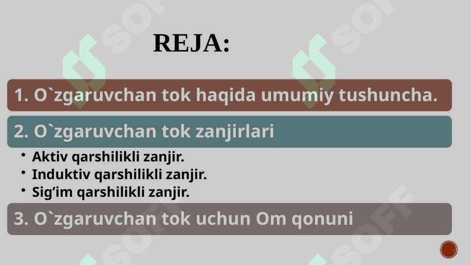 Oʻzgaruvchan tok qonunlari 2