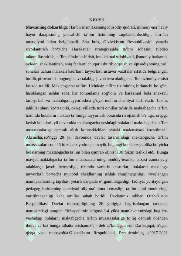 Maktabgacha yoshdagi bolalarga talim berishning o’ziga xosligi 2
