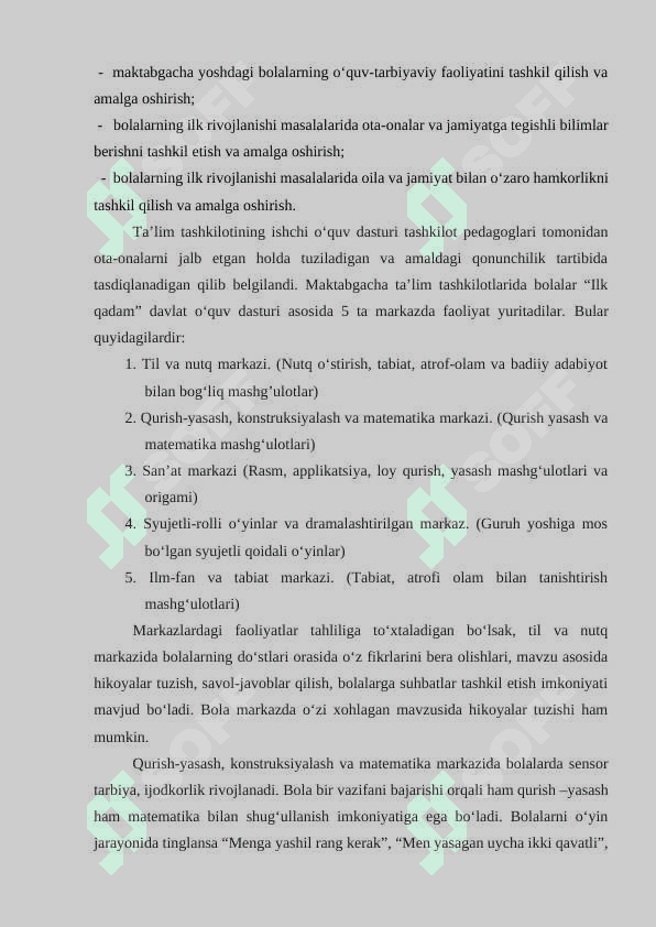 Maktabgacha yoshdagi bolalarga talim berishning o’ziga xosligi 7