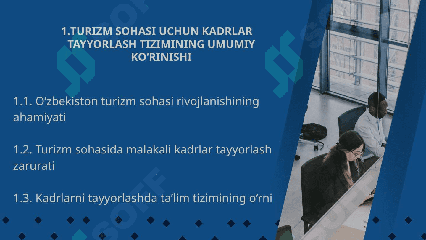 O‘ZBEKISTONDA TURIZM SOHASI UCHUN MALAKALI KADRLARNI TAYYORLASH DARAJALARI 3