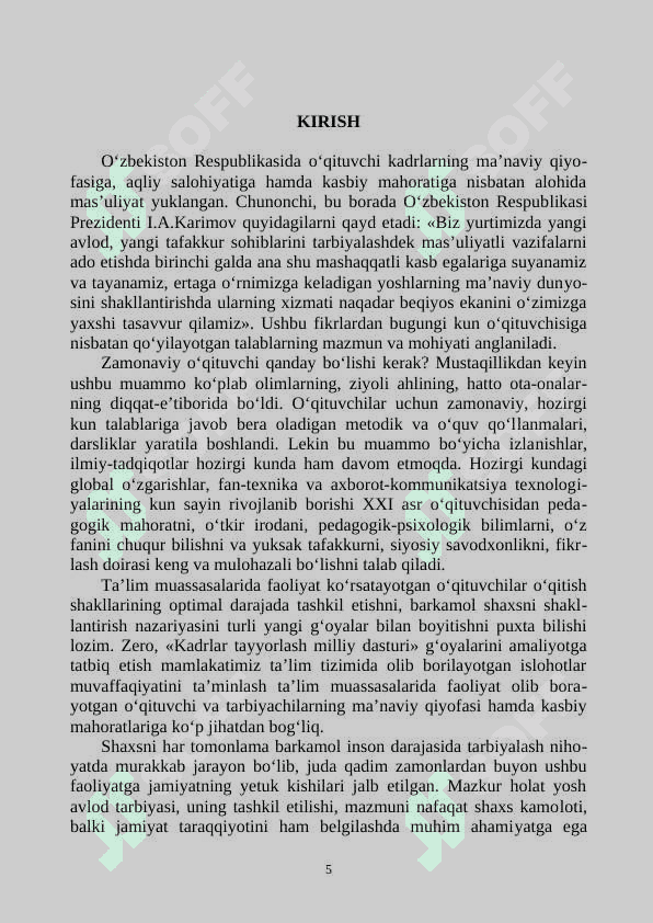 PEDAGOGIK MAHORAT 5
