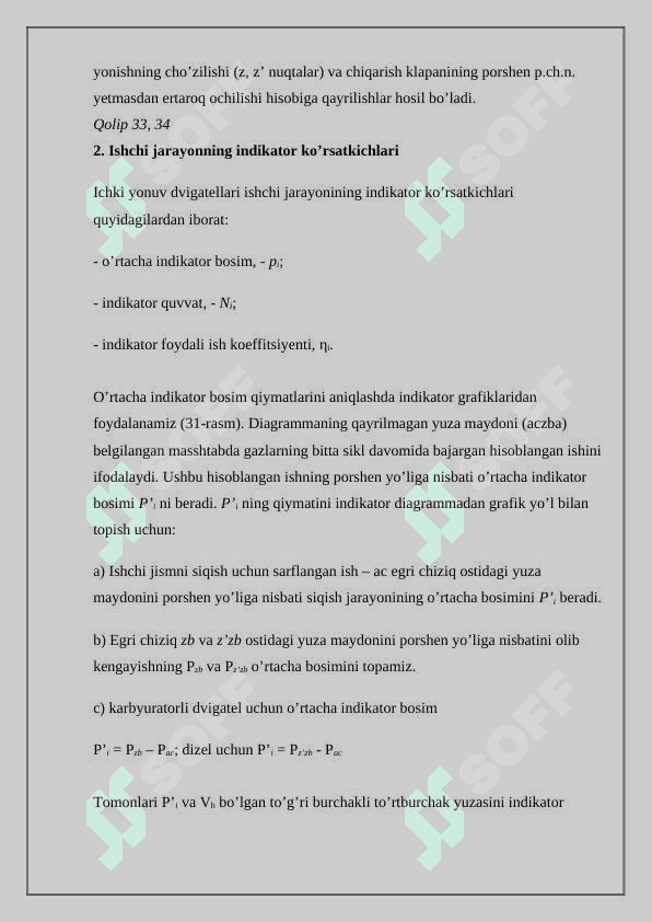 Dvigatelning indikator ko’rsatkichlari 3
