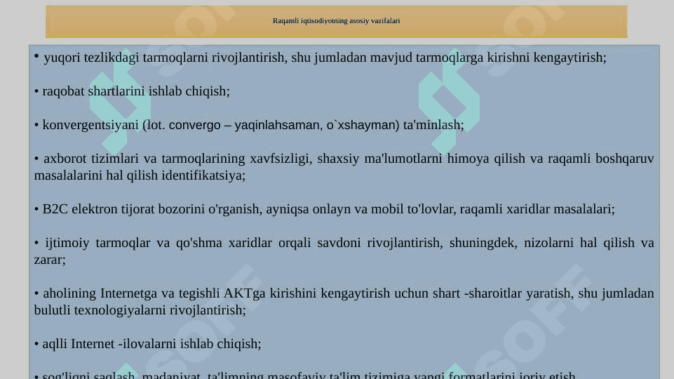 Raqamli iqtisodiyot asoslari 6