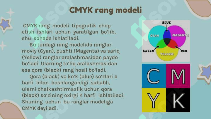 RANG MODELLARI VA GRAFIK FORMATLAR 4