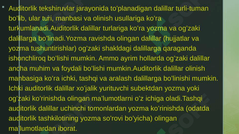 Auditorlik dalilar 2