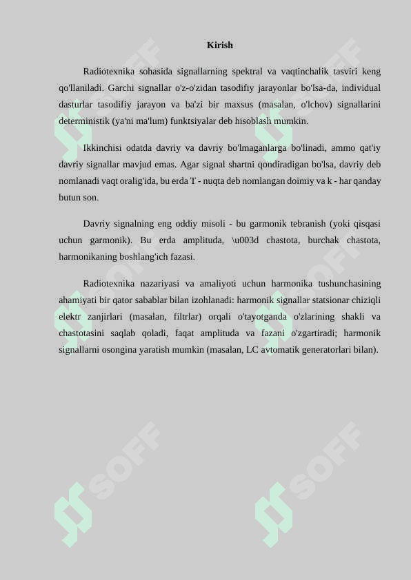Vaqt va daraja bo’yicha signallarni ifodalash 3