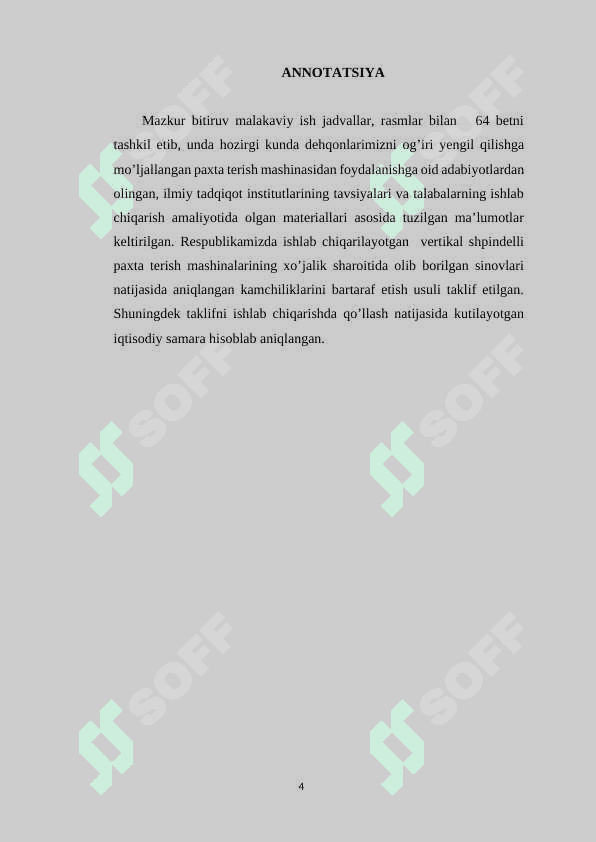 INNOVATSION TEXNOLOGIYA ASOSIDA  MX-1,8 VERTIKAL SHIPINDELLI PAXTA TERISH APPARATINI TAKOMILLASHTIRISH 3