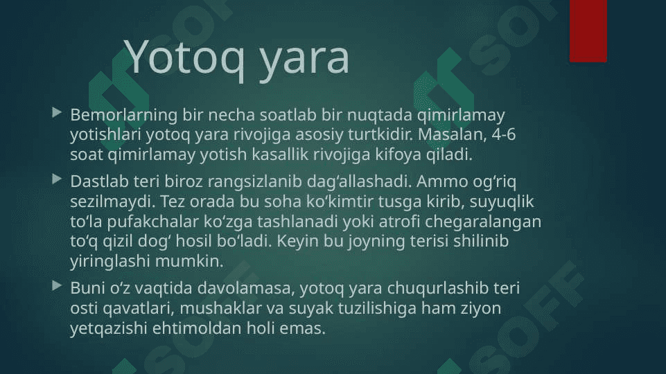 Mavzu:yotoq yaralar 4