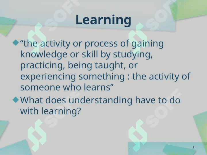 EDUCATION AND TRAINING 8