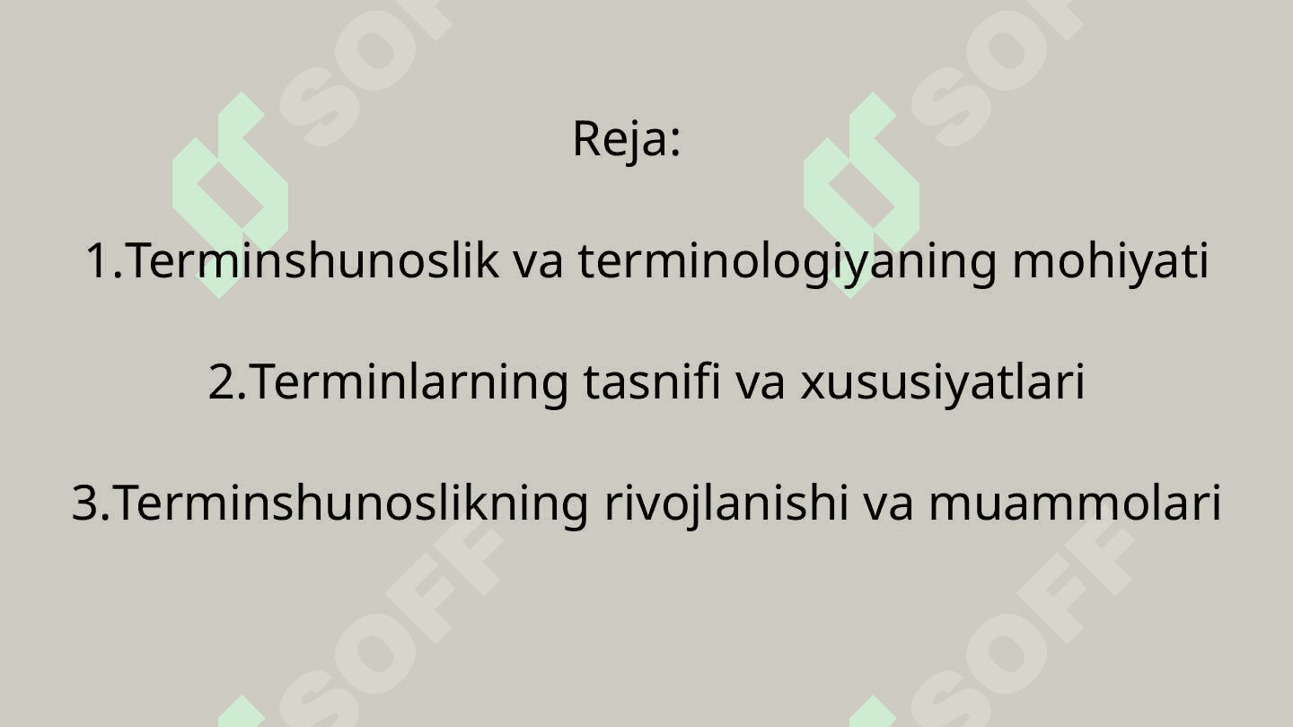 TERMINSHUNOSLIK VA TERMINOLOGIYA 2