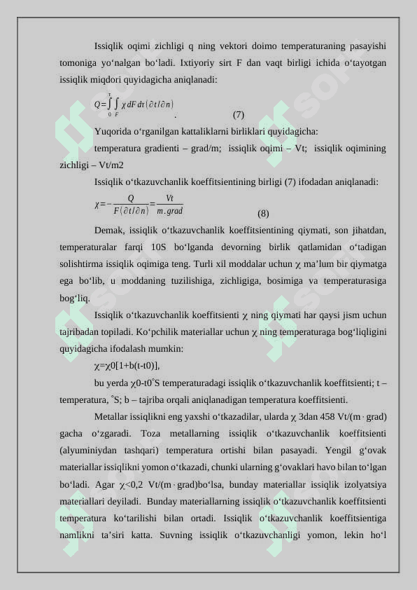 Issiqlik o‘tkazuvchanlik 4