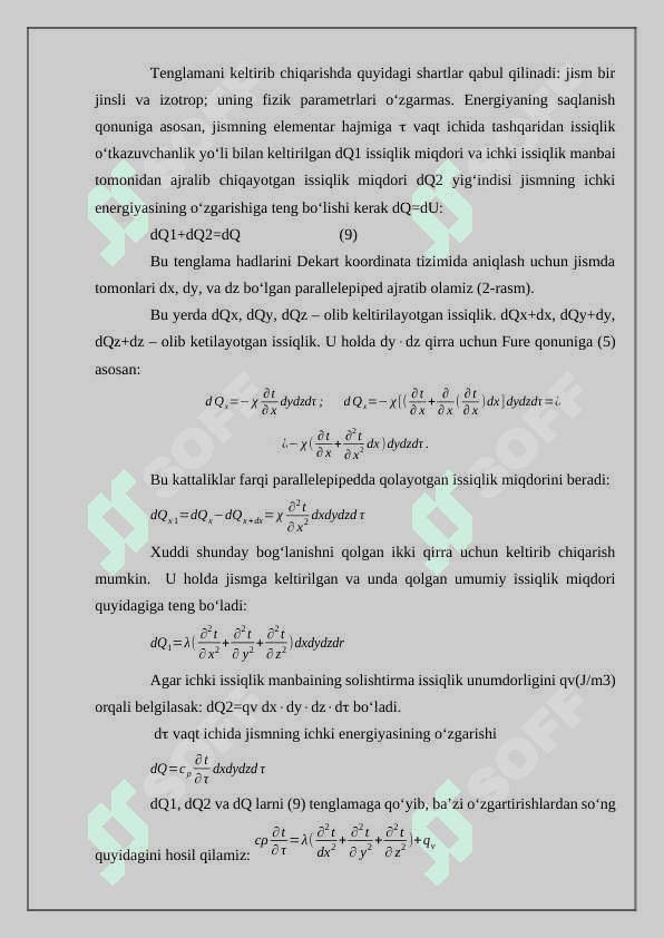 Issiqlik o‘tkazuvchanlik 7