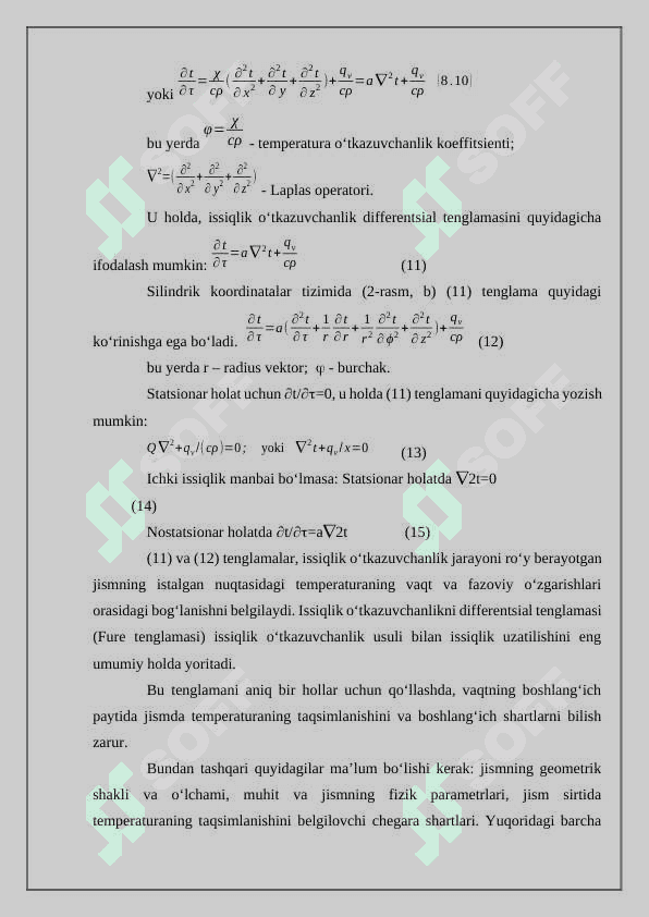 Issiqlik o‘tkazuvchanlik 8