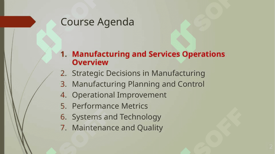 Manufacturing and Service 2