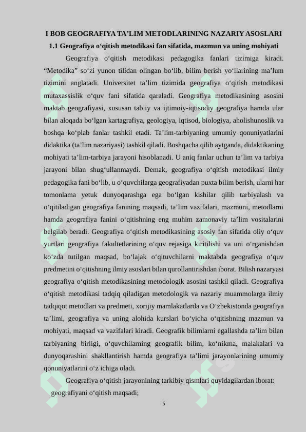 Geografiya taʼlim metodlari 5