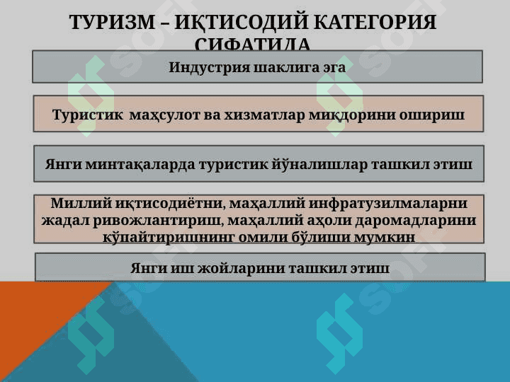 Туризм соҳаси иқтисодиёти 8