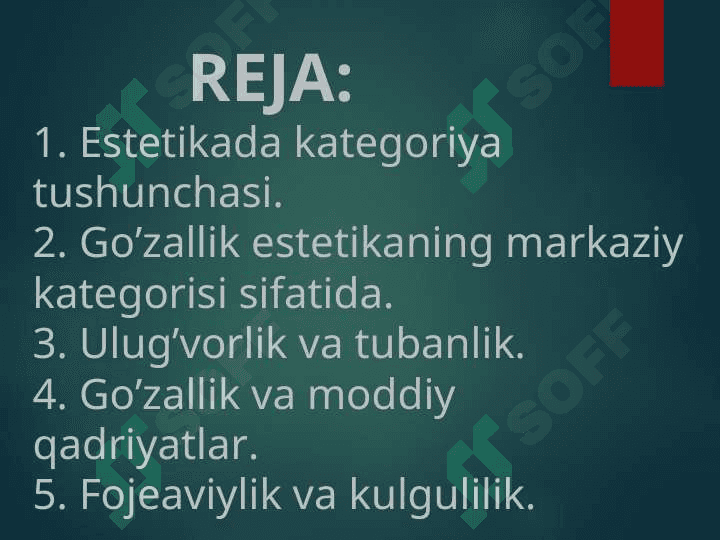 Estetikaning asosiy kategoriyalari 2