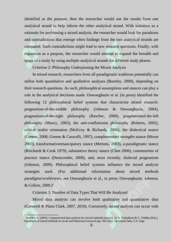 ANALYSIS OF MIXED METHOD: OBJECTIVES, FUNCTIONS AND REPRESENTATIVES 6