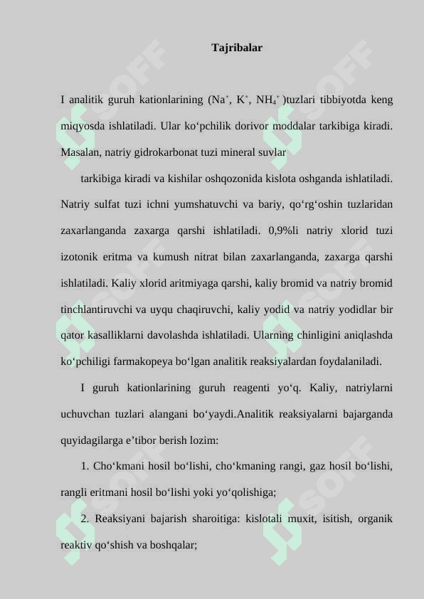 I ANALITIK GURUH KATIONLARI 4