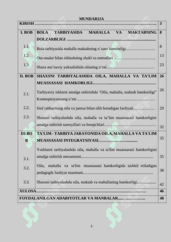 BOLA TARBIYASIDA MAHALLA VA MAKTABNING ROLI. 2