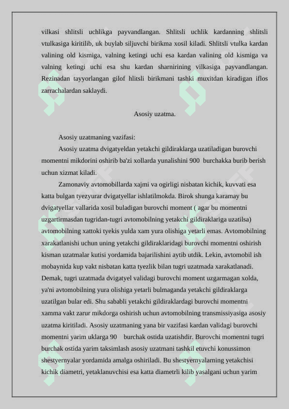 Kardanli uzatma 3