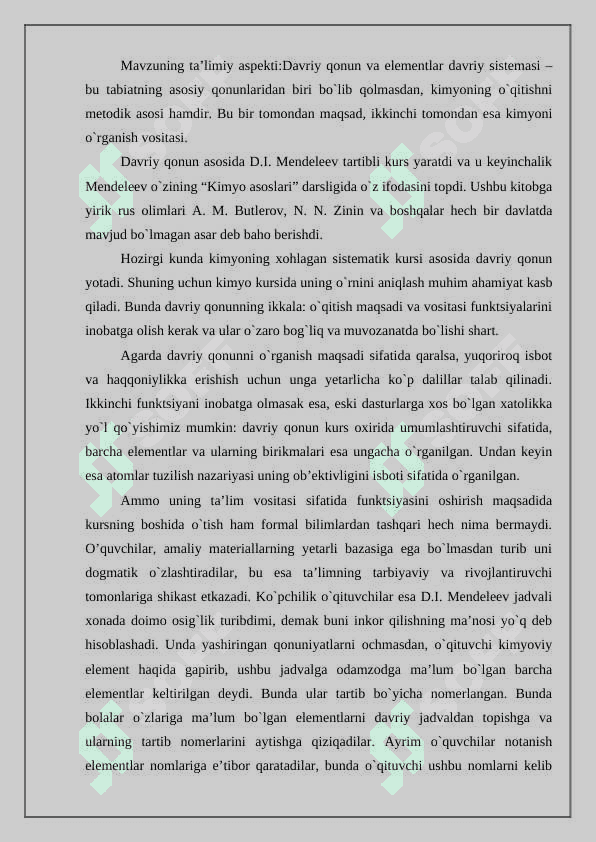 Kimyoviy elementlar davriy qonuni va sistemasi 6