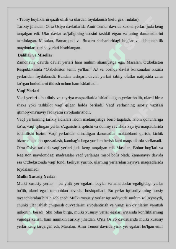 Buxoro xonligida yer egaligi shakllari 7
