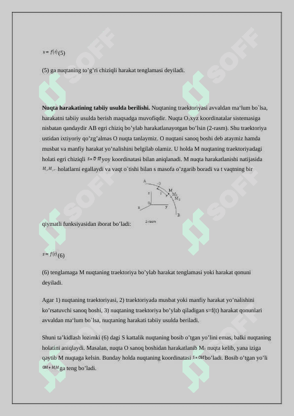 Nuqta harakatining berilish usullari 5