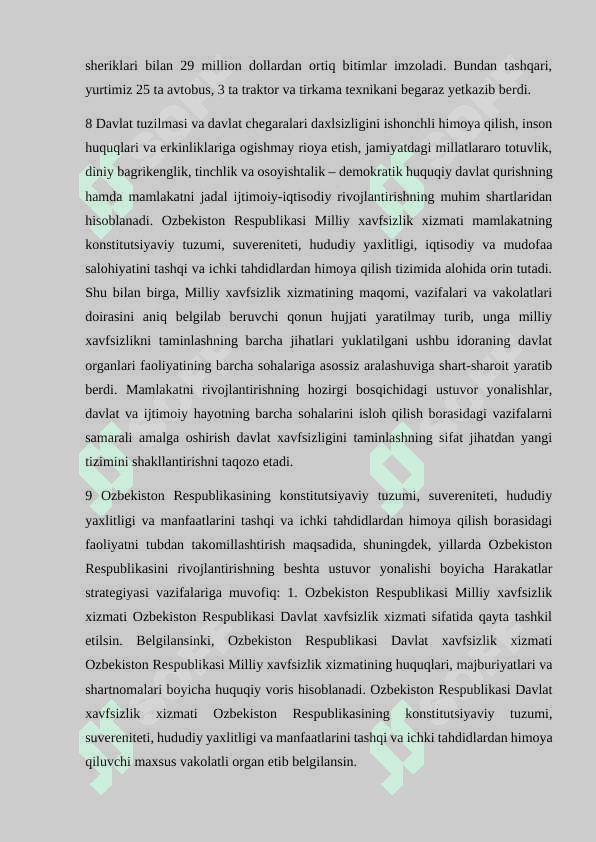 Milliy xavfsizlikni ta’minlashda amalga oshirilyotgan ishlar 5
