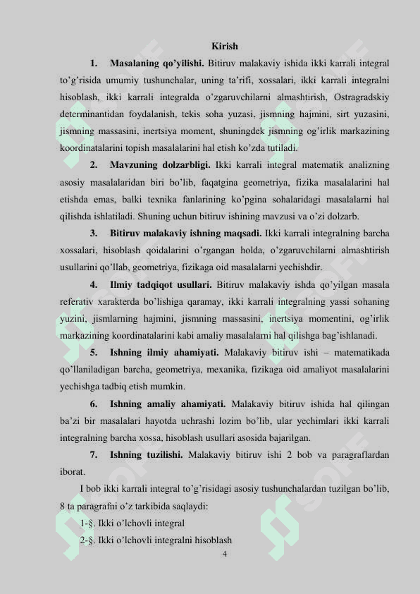 IKKI KARRALI INTEGRALLAR VA ULARNING TATBIQLARI 3