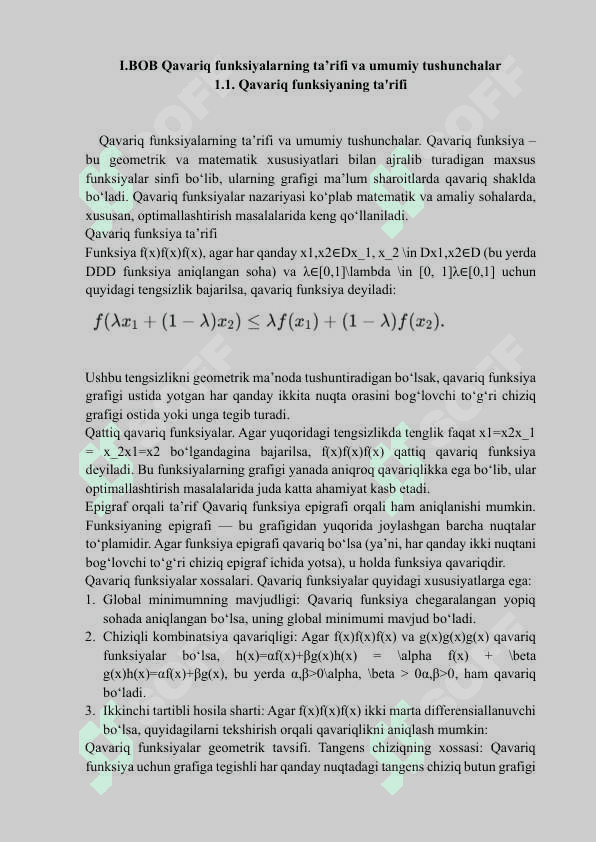 QAVARIQ FUNKSIYALAR SINFI VA ULARNING XOSSALARI 5