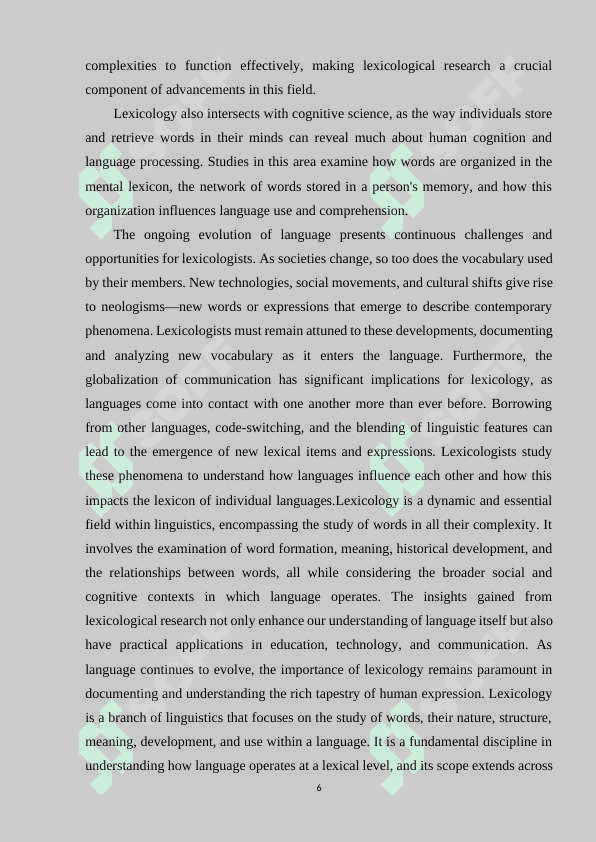LEXICOLOGY AND LANGUAGE 6
