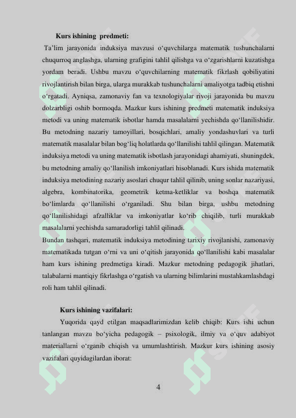 MATEMATIK INDUKSIYA METODI MAVZUSINI O‘QITISH METODIKASI 4
