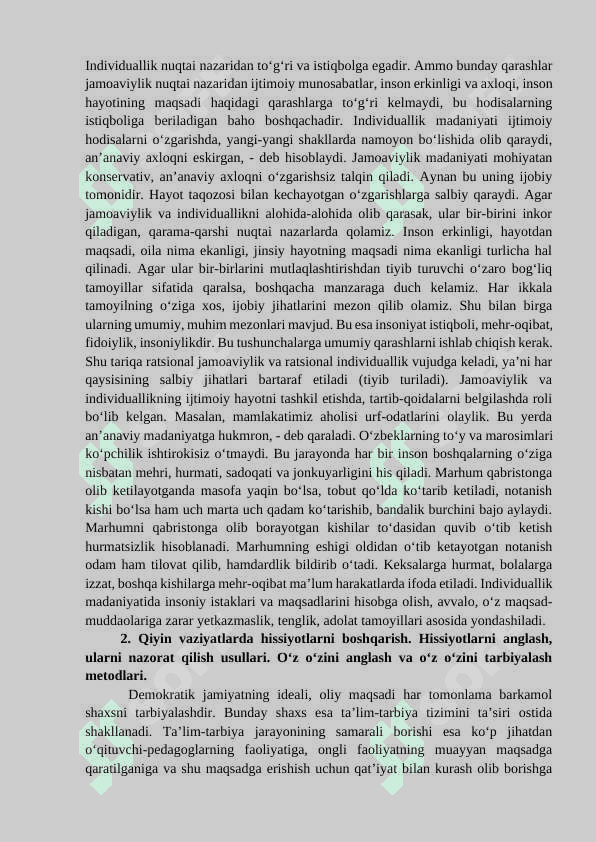 O‘z-o‘zini anglash va o‘z-o‘zini tarbiyalash metodlari 3