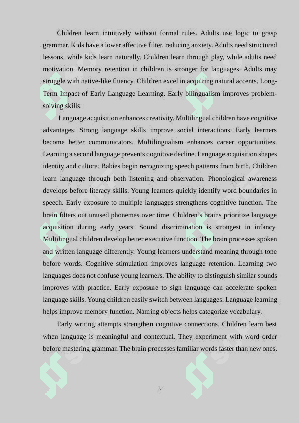 TEACHING SPEAKING ENGLISH TO YOUNG LEARNERS. 7